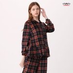 스판잠옷 부드러운 따뜻한 극세사 수면잠옷 밍크수면 체크 커플파자마 : 댑코리아