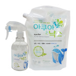 과일세정제 아쿠아낙스 350ml본품+리필 1리터 소독 살균 세정제 주방 차량용 : UDPLUS