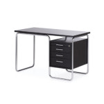 [L&C stendal] 엘엔씨스텐달 Contor Desk S, Black Stained Ash/Chrome Frame : DIVINGHOME