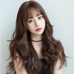 레이어드 긴웨이브 자연스러운 통가발 패션 레이어드가발 여성가발 : SILKROAD SHOP