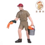 포베어 9종 풀세트 동물 농장 사람 피규어 토퍼 소품 모형 : 포베어