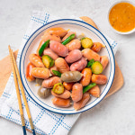 도나우 모듬빌 옥수수콘 소시지 후랑크 브런치 캠핑 냉동 한입 칼집 비엔나 소세지 1kg : 바로키친