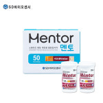 글루코나비 멘토 혈당검사지 50T - 당뇨 체크 임신 1형 국산 자가 당체크기 기계 원인 가정용 혈당칩 증상 정상수치 병원 한의원 내과 검사기... 