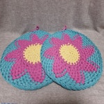 헨드메이드 업사이클링 새활용 지구를 생각하고 쿠션감있는 양말목 치유의 꽃 방석 : 힐링아트HealingArt