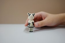 아트통 도자기 장식인형 소품 스위티 베베 베어 어나더. 라쿤 5.5cm : 블루 미네트