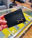 구찌 홀스빗  카드지갑 케이스, GUCCI Card case with Horsebit,  700469 DJ20G 1000, : 토미샵