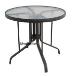 800파이 원형 2인 3인 4인 카페 레스토랑 식당 야외테이블 알류미늄 강화유리 : 리빙 가구