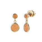 벨 콤비 16K 천연석 925실버 포스트 귀걸이 셈페르엘 아마조나이트 6컬러 : 셈페르엘