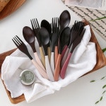 우드스푼 우드포크 우드 샐러드 커트러리 세트 : 우아 택배왔다