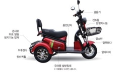 이지모터스 EG150 노인 전동 스쿠터 전기 삼륜차 플러그인 오토바이 농업용 2인승 짐실이 : 군위종합스쿠터총판