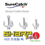 슈어캐치 샤프 트레블훅 (1팩15개) : 두리피싱
