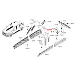 XM3 뒤문 B필라 기둥몰딩(유광검정) 운전석 822830193R : 르노코리아 쉐보레 부품 몰