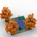 [레고MOC] 판타지 호수 가을 연못 판타스틱 올드캐슬 반지의 제왕 라이언 디오라마 : 조이통