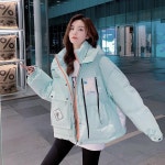 산뜻 하늘색 숏패딩 자켓 하이넥 패딩점퍼 : 인디안써머