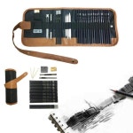 콩테 29 개 스케치 연필 세트 전문 드로잉 아트 흑연 숯 스틱 아티스트 화가 학교 학생 : 좋은물건과좋은사람