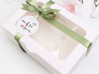 새해 복 원형 스티커 2매입 설날 스티커 포장재료 : 드 그라쎄