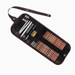 콩테 숯귀걸이 나이프 드로잉 연필 스케치 그림 캔버스 가방 세트, 아이를 위한 크리스마스 선물, 28 피스 : 좋은물건과좋은사람