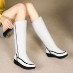 양털부츠 여성겨울신발 기모방한화 40 ° 스노우 부츠 라운드 헤드 겨울 러시아 플랫폼 신발 3544 화이트 레드 블랙 여성 나이트 신상 : 또와요... 