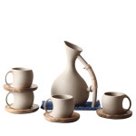 호로병 와인잔 혼술 고대 아그와 소주병 도자기막걸리잔 캠핑용 발효 장식품 미니 정종잔 원목컵 : 만무라트