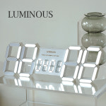 루미너스 에르 5세대 밀크화이트 LED 벽시계 디지털 전자 벽걸이 시계 무소음거실인테리어 : 루미너스 아이엔씨