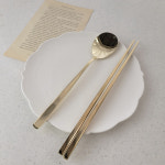 샤프니 티타늄 레스토랑 카페 수저 젓가락 나이프 포크 4P 커트러리 세트 3color : 더키친플러스