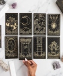 블랙 골드 타로카드 Gold Foil and Black Tarot : 샤똥타로상점