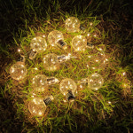 캠핑알전구 파티라이트 앵두전구 스트링라이트 3M 골드 건전지형M (LED줄O) : 센트팜