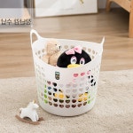 빨래함 대용량빨래바구니 세탁물 이동식 수거함 보관함 중형 : 마켓가젯