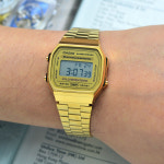 카시오 전자시계 A168WG-9W 레트로 골드 : 에이스노바