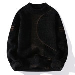 남자니트티 목폴라 스웨터 심플 니트 루즈핏 : 올대니샵