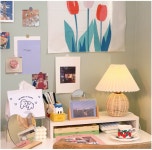 라탄 침실 인테리어무드등 전등갓 주름갓 조명 LED : 르노라홈