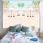 롤스크린 실사 프린트 카페테라스 풍경 카페그림 0221G-B : 풍경디자인월