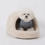 극세사 강아지겨울집 윌라 동굴 애견숨숨집 반려견하우스 소형 : 개시크