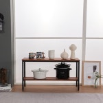 낮은 고급 멀바우 원목 철제 작업실 선반 900 / 스탠딩 사이드 정리대 가정용 렉 보조 : 자르파라