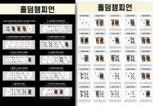 포커 족보 벽메뉴판 홀덤펍 대형 안내판 카지노 인테리어 : 부경상회