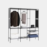 (무배)튼튼한소재 간편조립 철제 드레스룸 행거 옷장(150cm 2색) 원룸 긴옷 여성 소형 : 자르파라