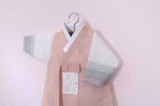 H5671  연한 코랄빛컬러 심쿵 남아한복(1-9세) : 한설한복