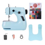 가정용 미싱기 재봉틀INNE 재봉틀 야간 조명 풋 페달과 가정용 전기 미니 소형 오버록 DIY 수동 패치 버튼 : 파도-샵