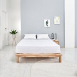 자연속느낌 참죽 통원목 노헤드 슈퍼싱글 침대프레임(SS) 좁은방 휴게실 심플한 이쁜 : 자르파라