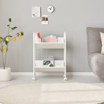 위즈홈 드리밍 이동식 책꽂이 북카트 2단 트롤리 수납카트 다용도 정리함 : 위즈홈