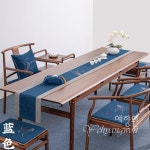 [다도 다석 러너] 예향원 리넨 마섬유 난초 자수 방수 티테이블 매트 E-9570 : 예향원