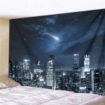 풍경 패브릭 포스터 가짜 창문 배경 벽인테리어 두꺼비집가리개 시티 야경 초대형 배경 : 섬녀상회