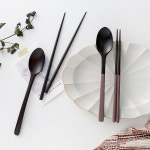 나무수저세트 숟가락 젓가락 어른 가벼운 요거트스푼 티 포크 신혼부부수저 : 5월상회