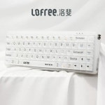 키보드 아크릴 투명 게임 조명 얼음 Lofree-1% 매트 투명 무선 블루투스 Hotswap 기계식 키보드 데스크탑 68 키 백라이트 Pc 게이머... 