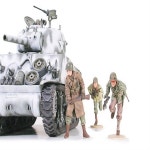 Tamiya 35251 1/35 M4A3 105mm Sherman 중형 탱크 군인 조립 모델 빌딩 키트 건담 취미 용 플라스틱 장난감 DIY : 도이치굿 유로라이프