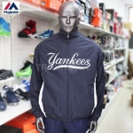 뉴욕양키스 마제스틱 메이져리그 mlb 야구점퍼 어센틱 기모 자켓 필기체 1122 : 야구홀릭