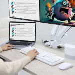 카멜마운트 PMA2WDS 싱글 듀얼 USB 포트 도킹 모니터 거치대 받침대 모니터암 : 카멜마운트