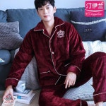 파자마세트 H5895 남성 잠옷 세트 두꺼운 플란넬 겨울 산호 벨벳 Home 남자잠옷세트 : 서현7은정
