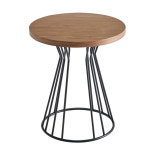 빈센트 타워(우드라운드B)_T90 600 테이블 오크/월넛 / MDF 철재 미조립 / 인테리어 카페 테이블 : 별헤는 방