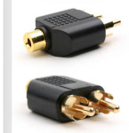 컴스몰 G4174 스테레오 젠더 Y 형 3.5(F)/RCA(M) x 2 : 컴스몰